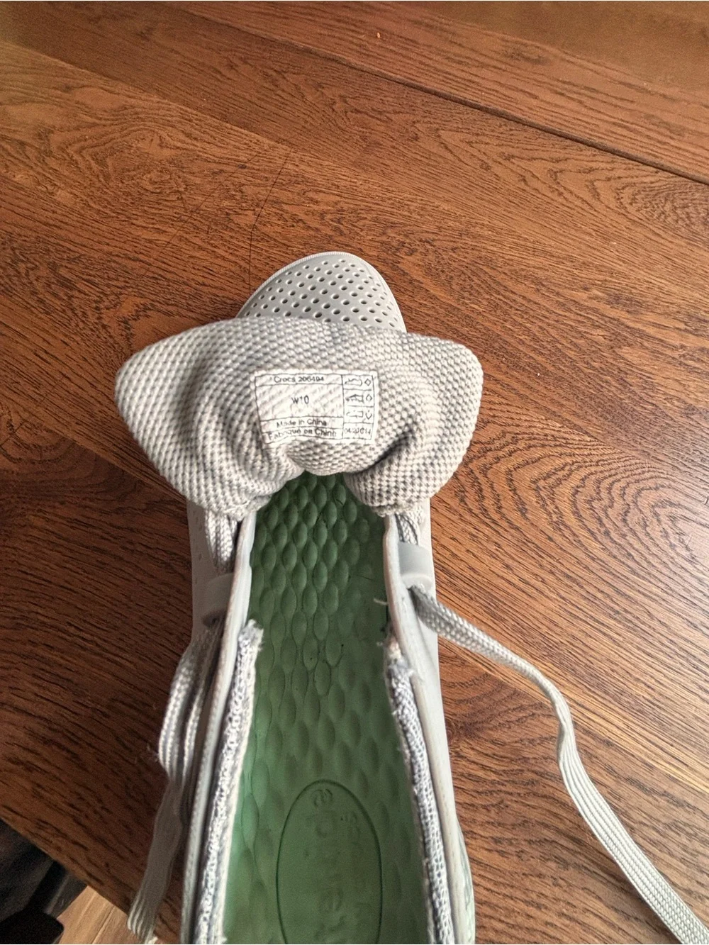 Women’s crocs  - Light Gray-light green